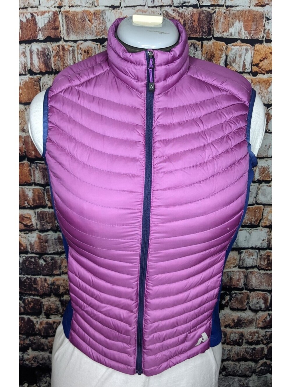 Eddie Bauer First Ascent Microtherm Down Storm Purple Small Puffer VEST Jacket